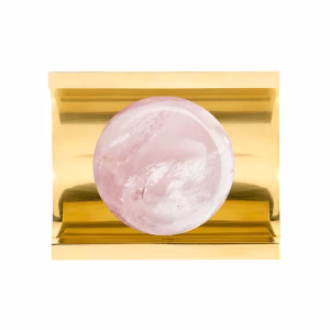 Aurora Single Rose Quartz Crystal Cabinet Knob