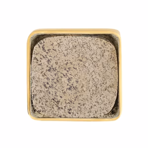 Le Cube Pyrite Crystal Cabinet Knob in Polished Brass